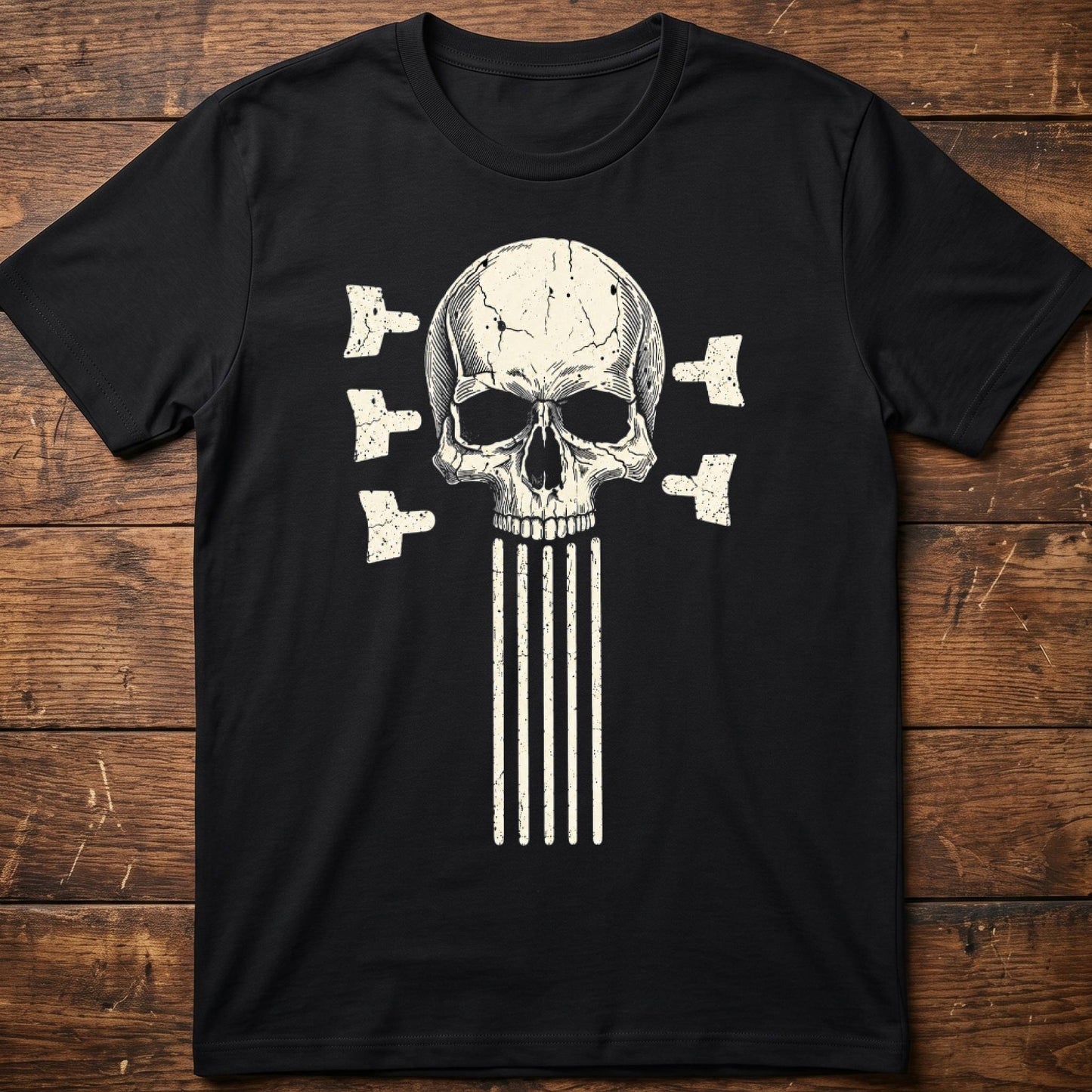 5 String Bass Skull Tee - The Music Frontiers