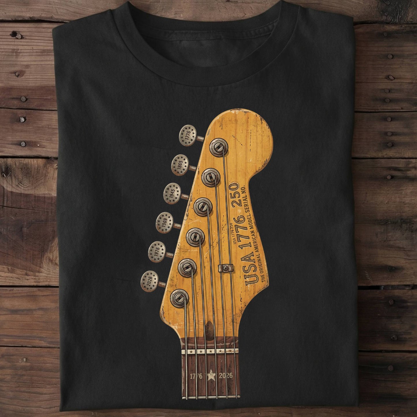 American Milestones Guitar Headstock America 250 - The Music Frontiers