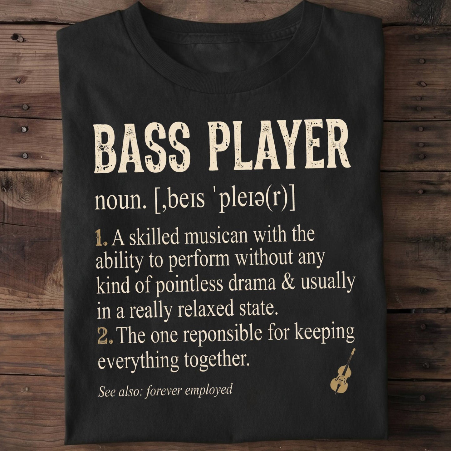 Bass Player Definition Graphic Tee - The Music Frontiers