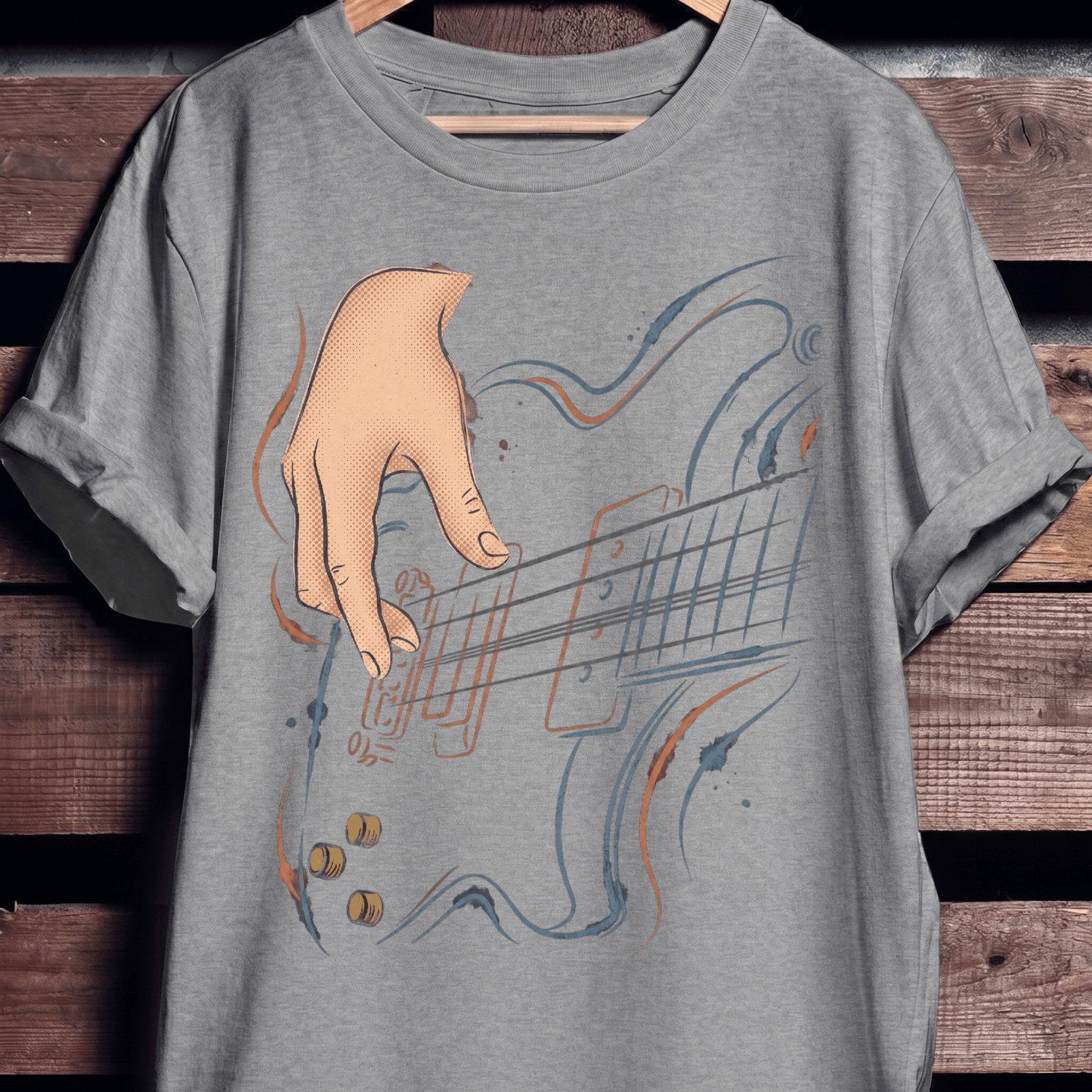 Bassist Hand Rhythm Flow Tee - The Music Frontiers