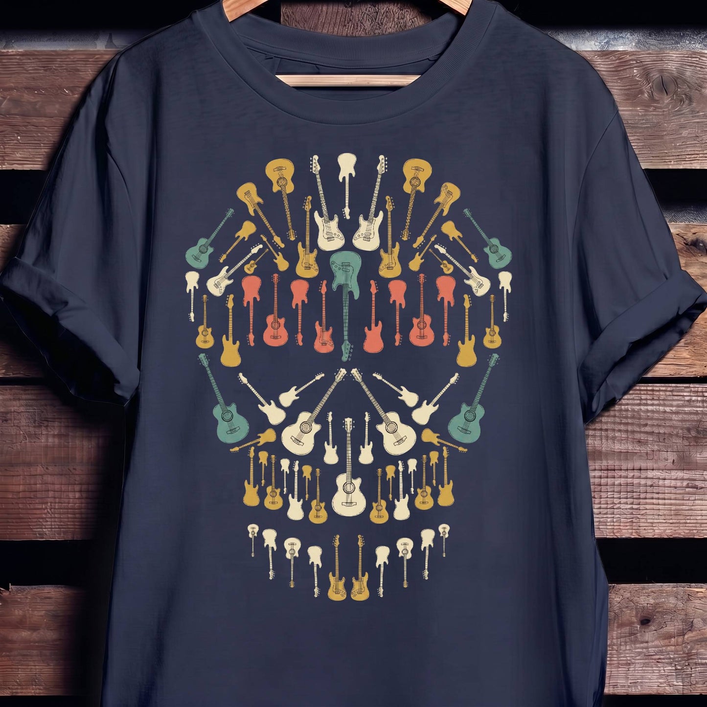 Guitar Skull Musical Illusion Tee