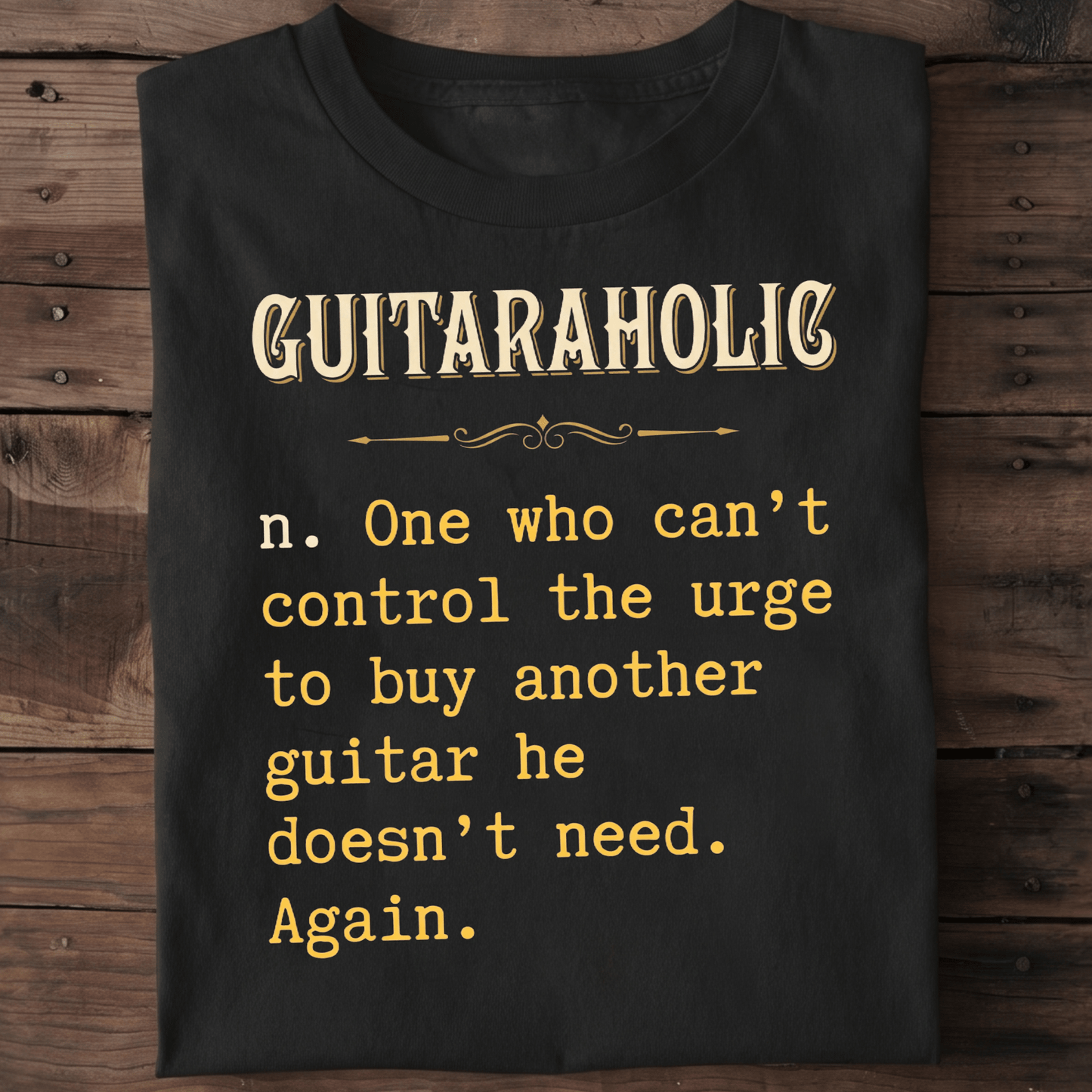 Guitaraholic Definition Funny Guitarist Tee - The Music Frontiers