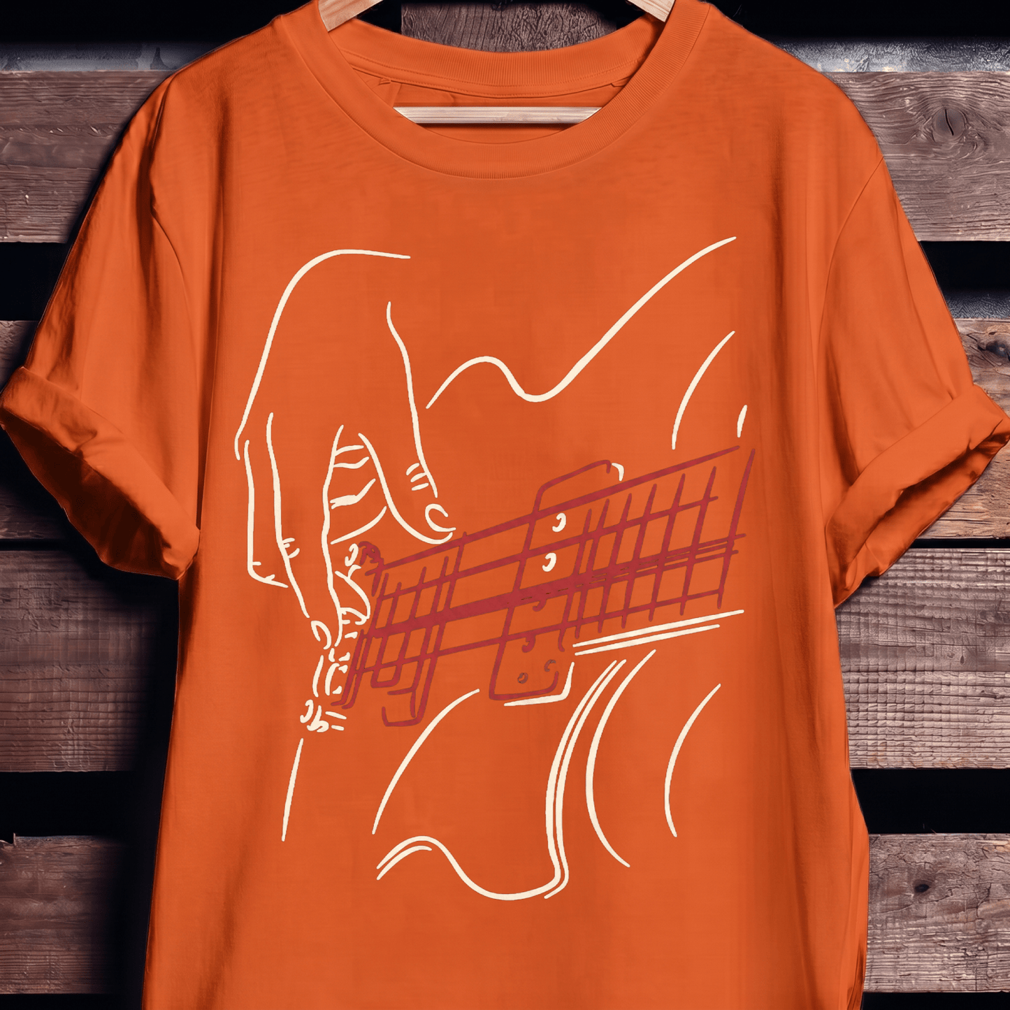 Minimalist Bassist Hands Line Tee - The Music Frontiers