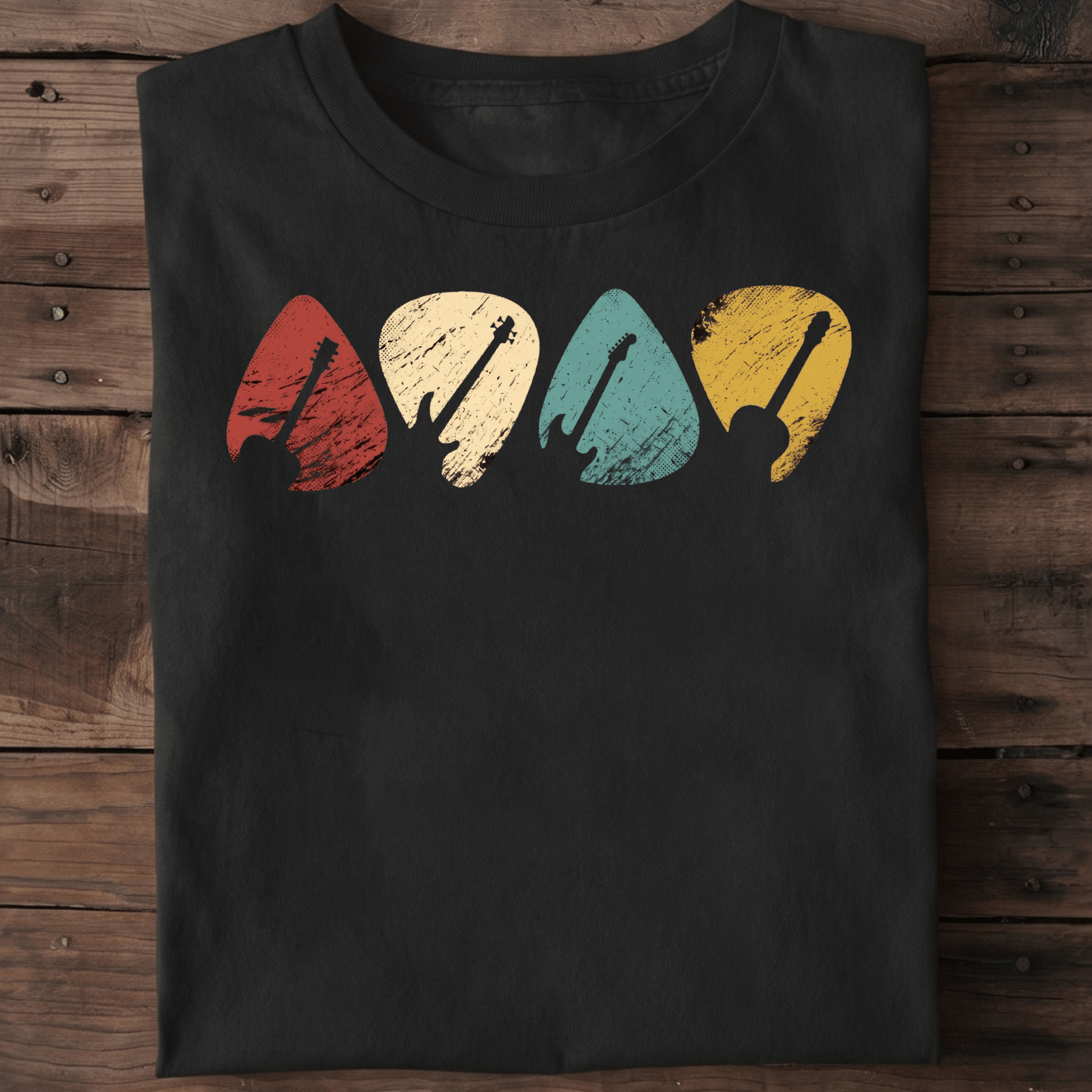 Retro Vintage Guitar Picks T-shirt - The Music Frontiers