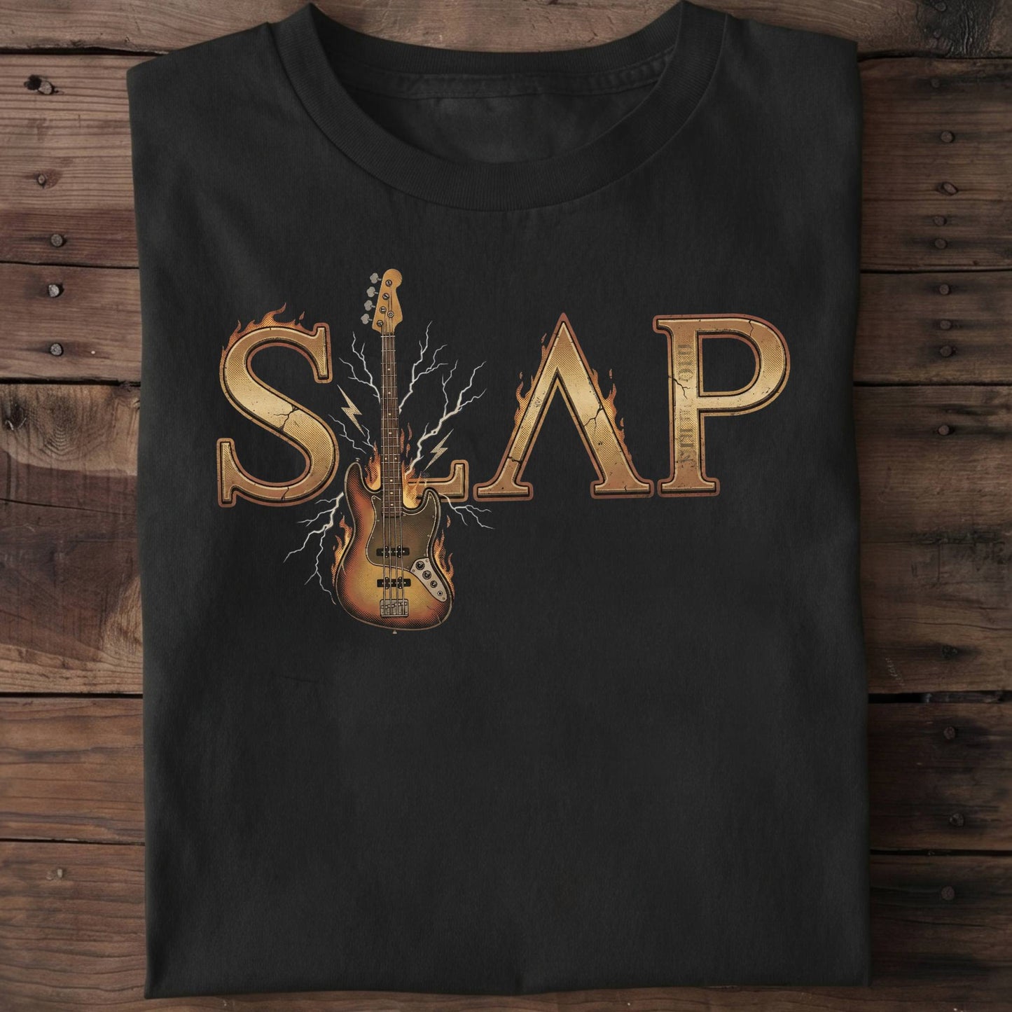 Slap Bass Guitar Graphic Tee - The Music Frontiers