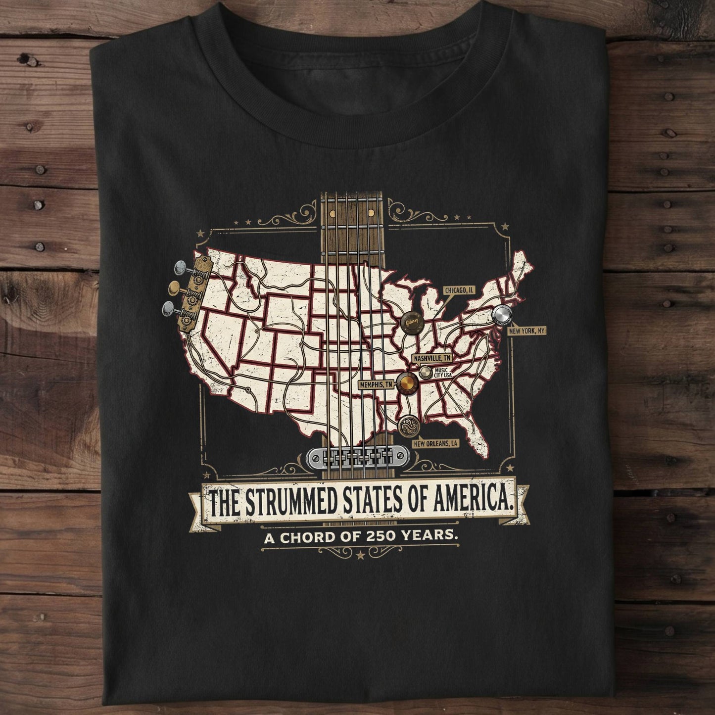 Strummed States of America Guitar America 250 - The Music Frontiers