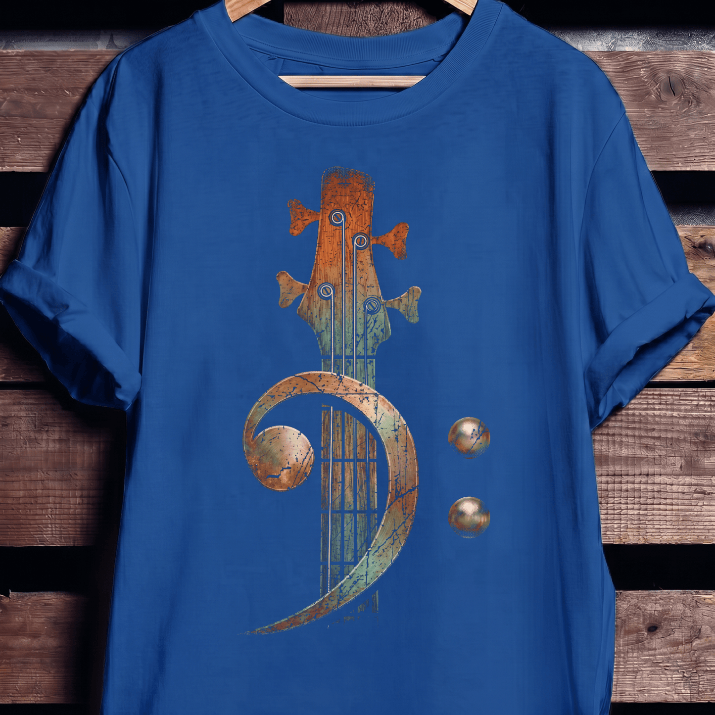 Vintage Bass Clef Headstock Tee - The Music Frontiers