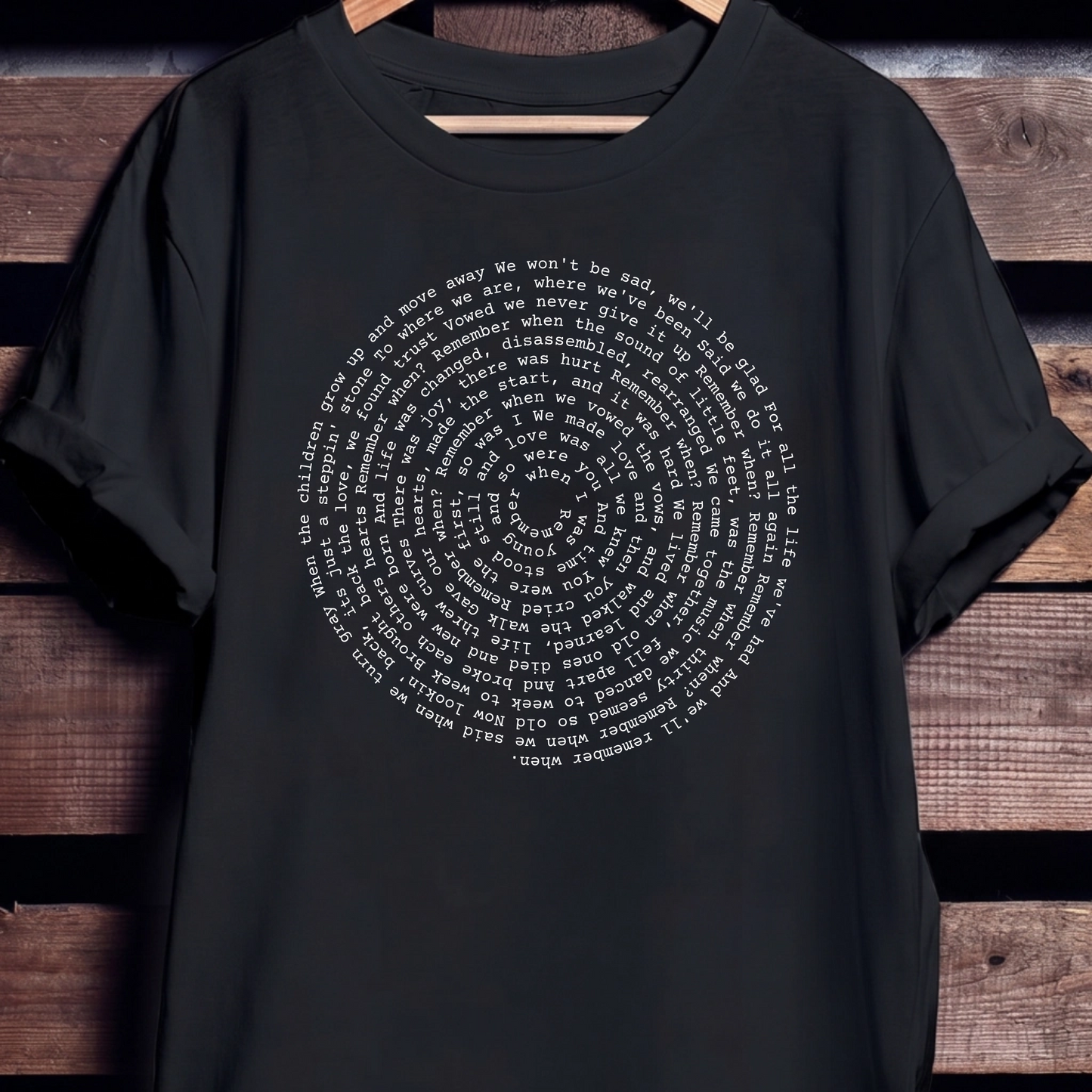 Custom Lyrics Quote Shirt | Personalized Music Song T-Shirt | Custom Text Tee Gift for Music Lovers