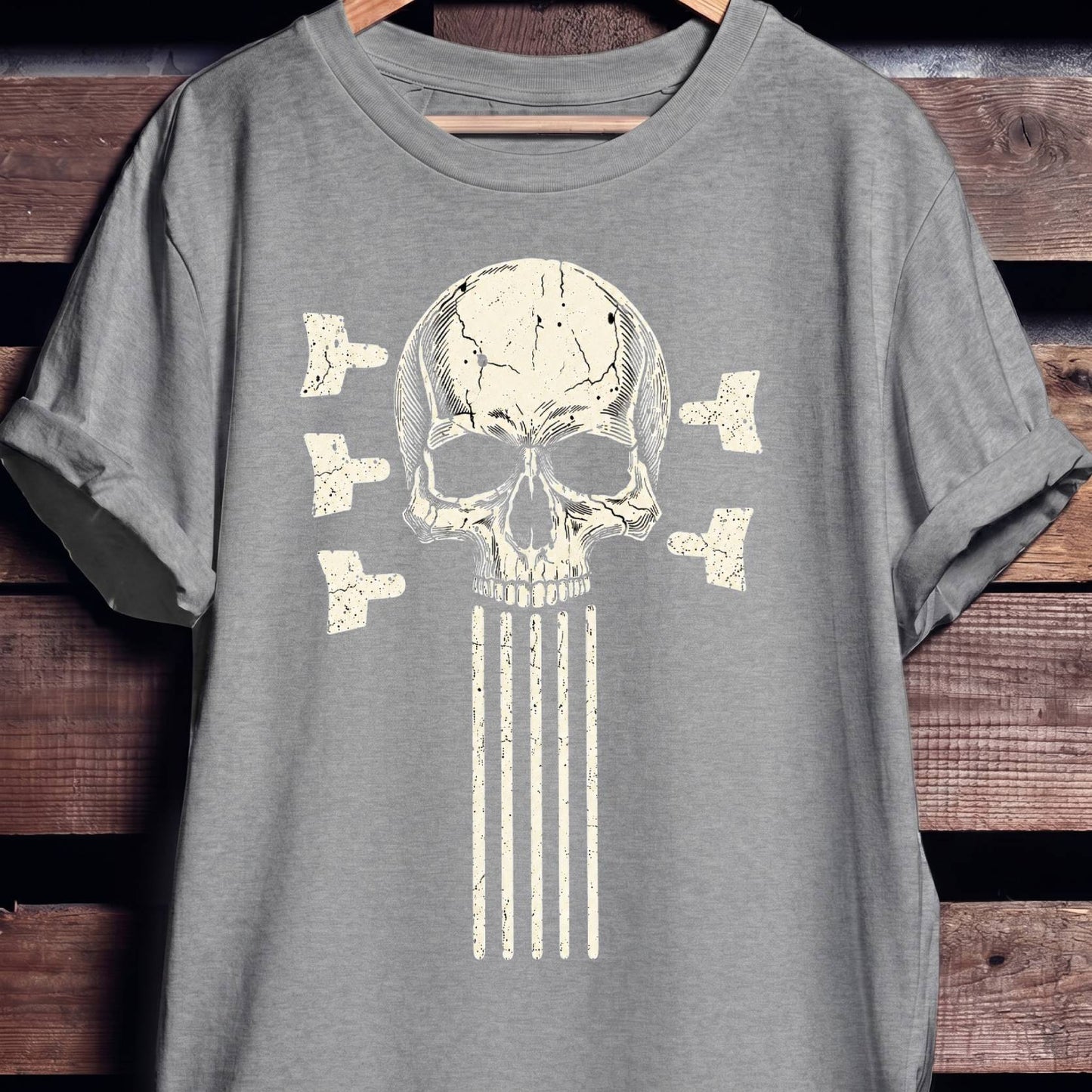 5 String Bass Skull Tee - The Music Frontiers