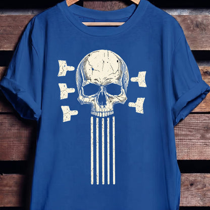 5 String Bass Skull Tee - The Music Frontiers