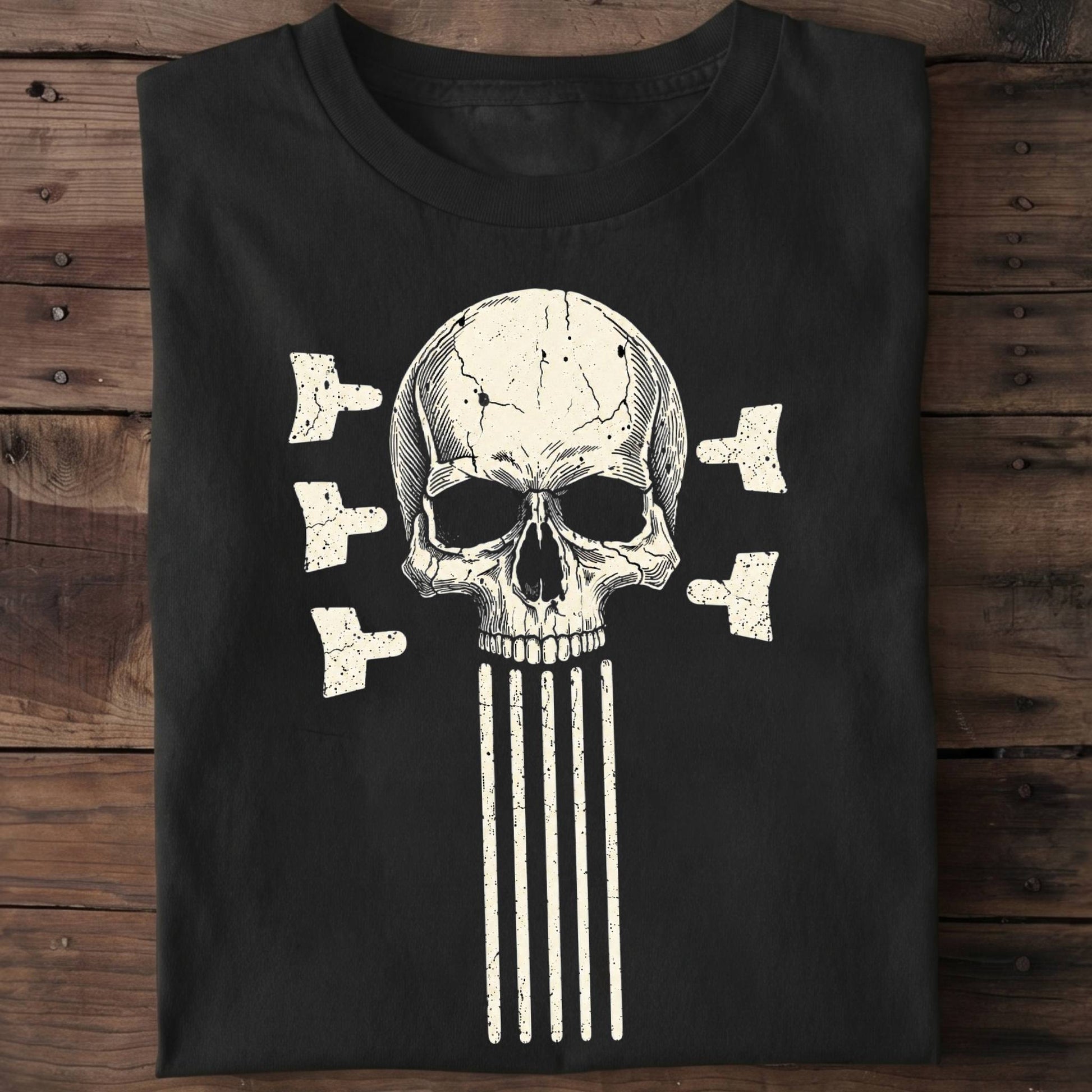 5 String Bass Skull Tee - The Music Frontiers