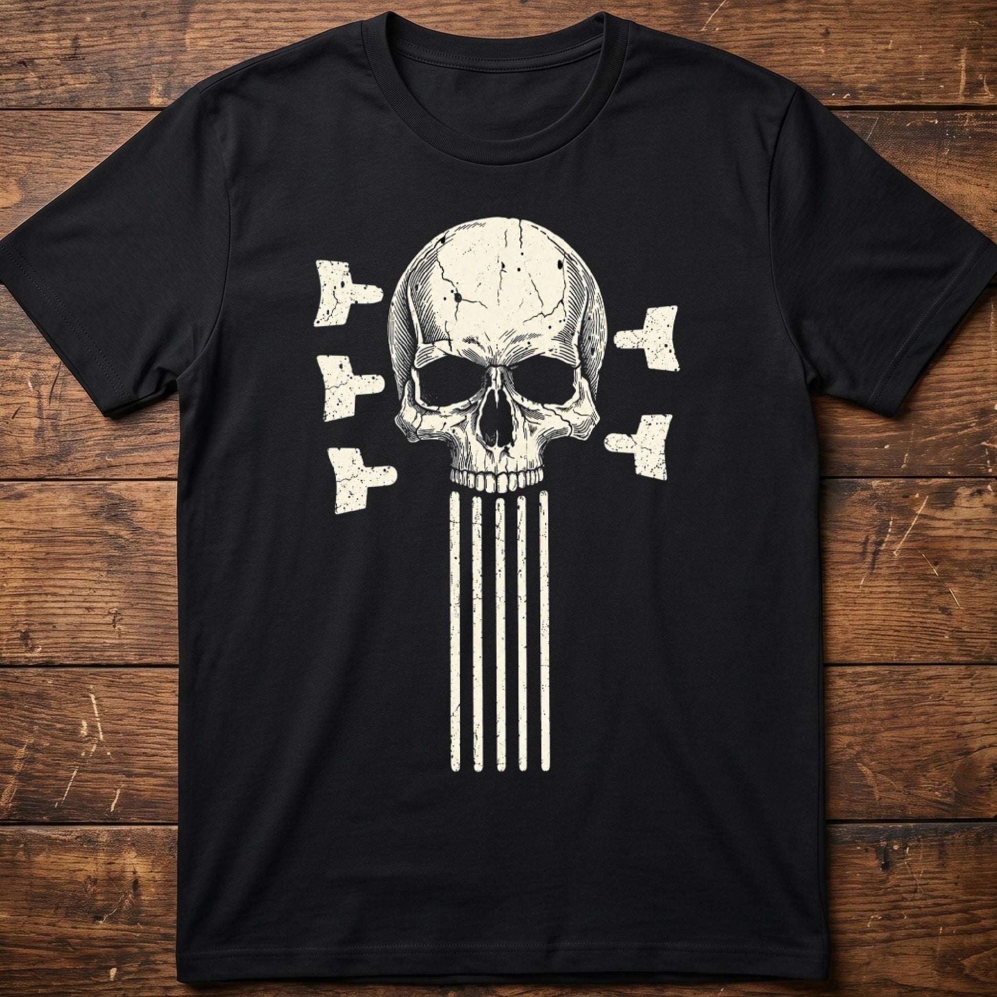 5 String Bass Skull Tee - The Music Frontiers