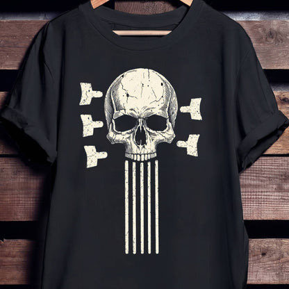 5 String Bass Skull Tee - The Music Frontiers