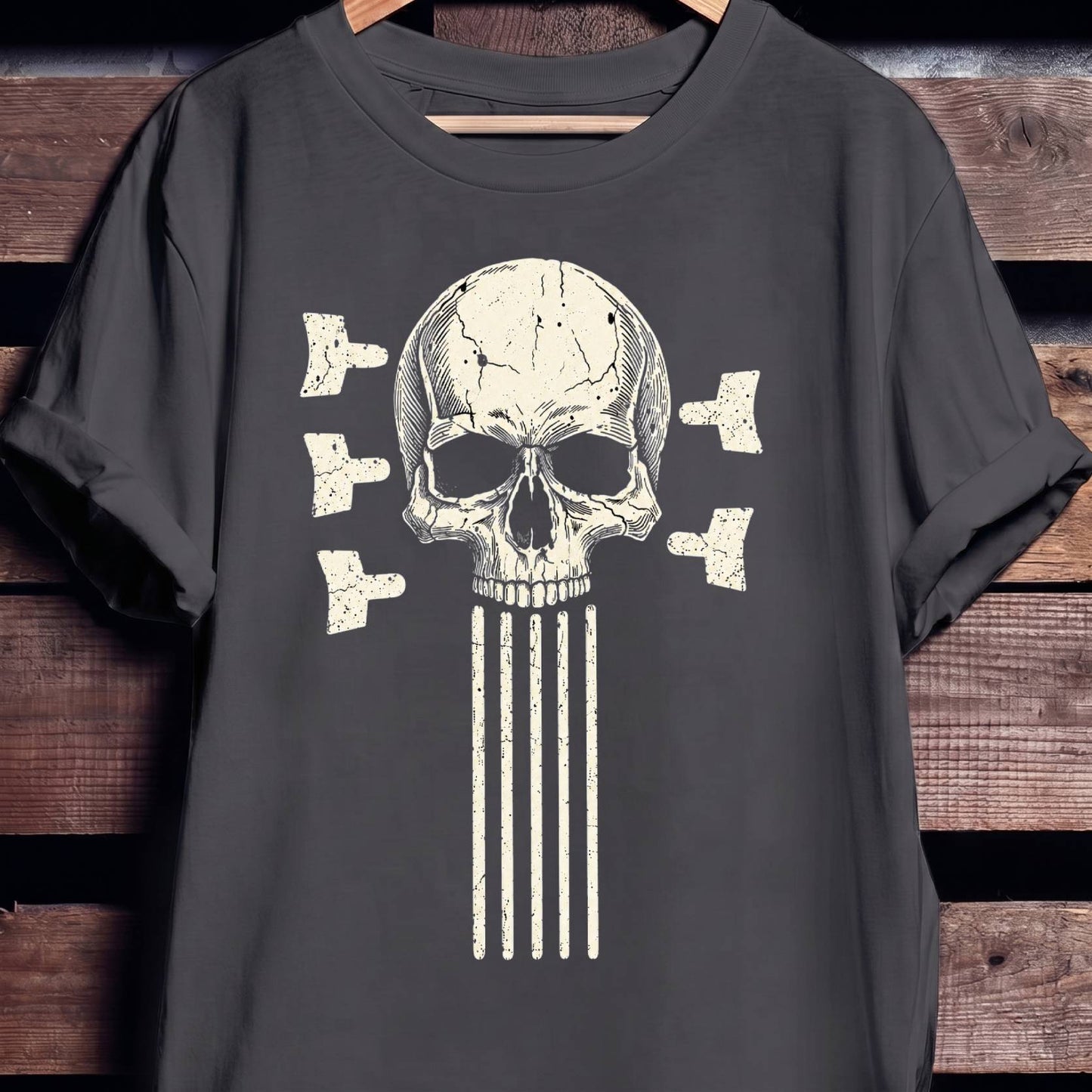 5 String Bass Skull Tee - The Music Frontiers