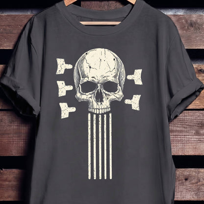 5 String Bass Skull Tee - The Music Frontiers