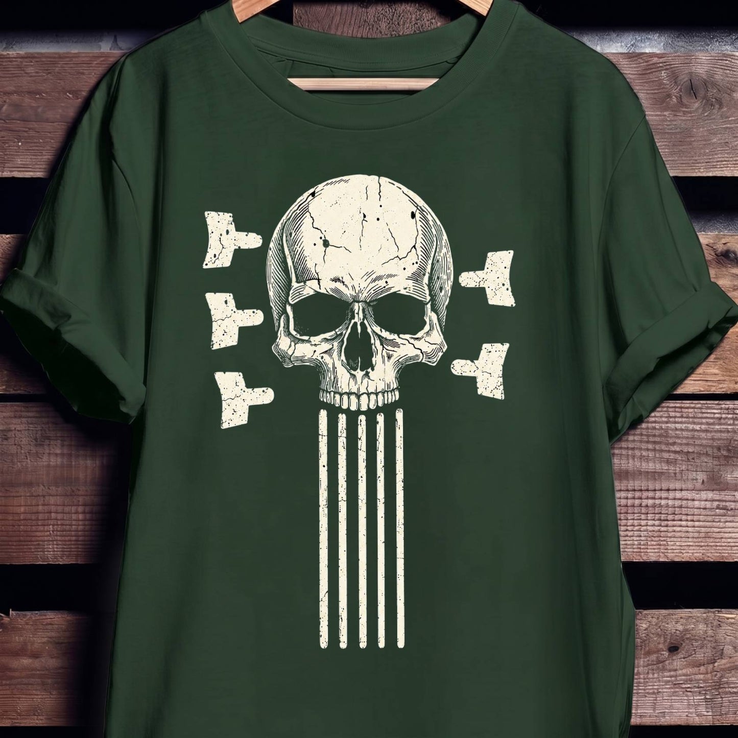 5 String Bass Skull Tee - The Music Frontiers