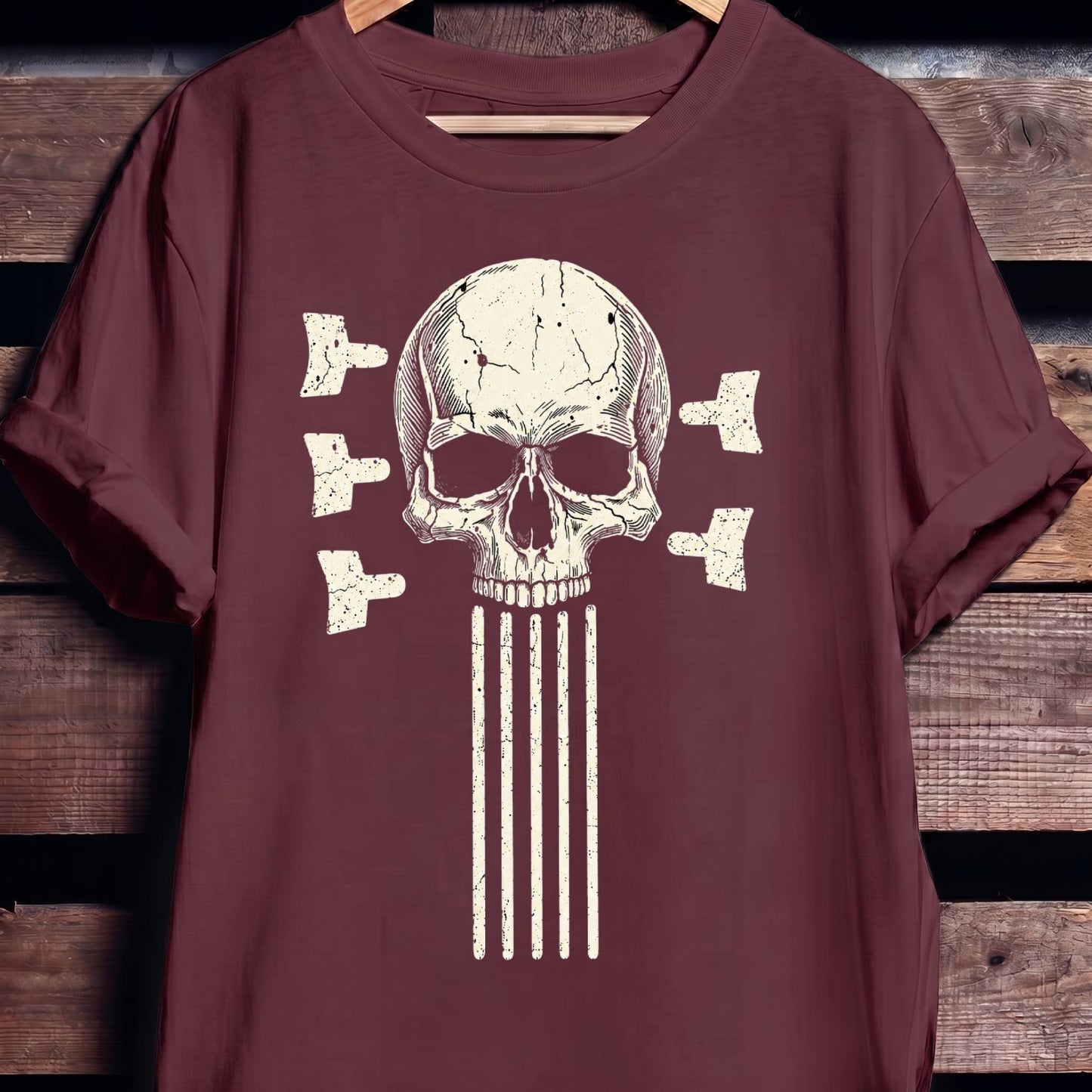 5 String Bass Skull Tee - The Music Frontiers