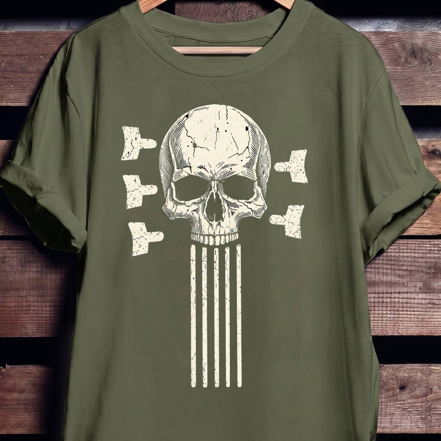 5 String Bass Skull Tee - The Music Frontiers