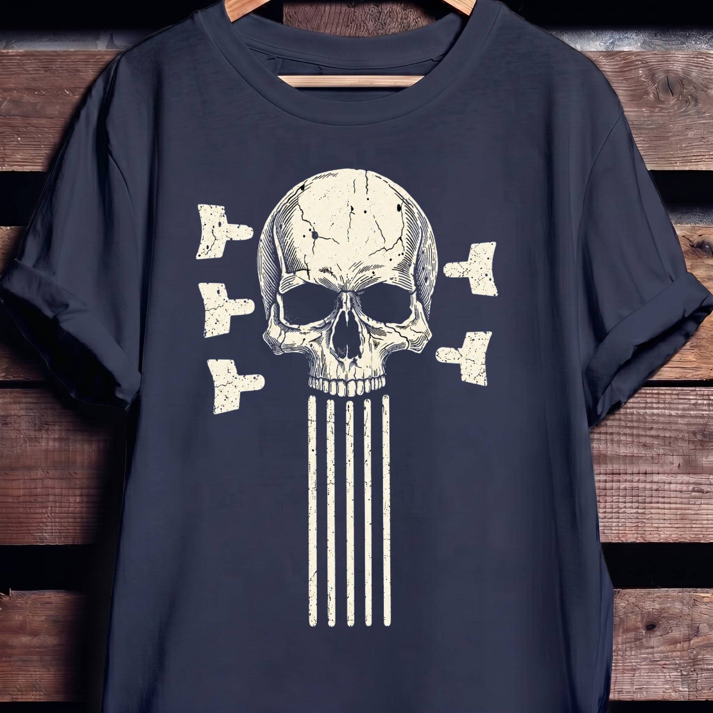 5 String Bass Skull Tee - The Music Frontiers