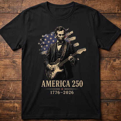 Abraham Lincoln Playing Fender Stratocaster Guitar America 250th - The Music Frontiers