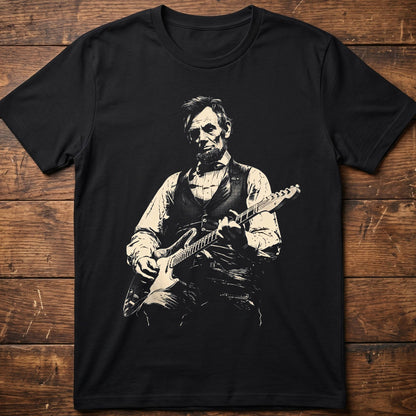 Abraham Lincoln Playing Fender Stratocaster Guitar Clean Art - The Music Frontiers