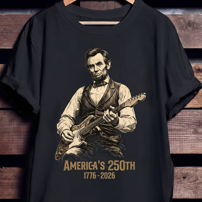 Abraham Lincoln Playing Guitar America 250 - The Music Frontiers