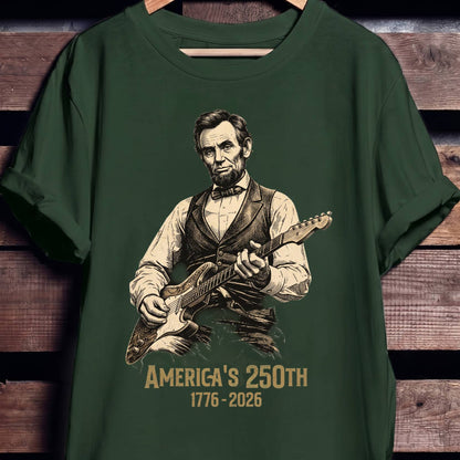 Abraham Lincoln Playing Guitar America 250 - The Music Frontiers