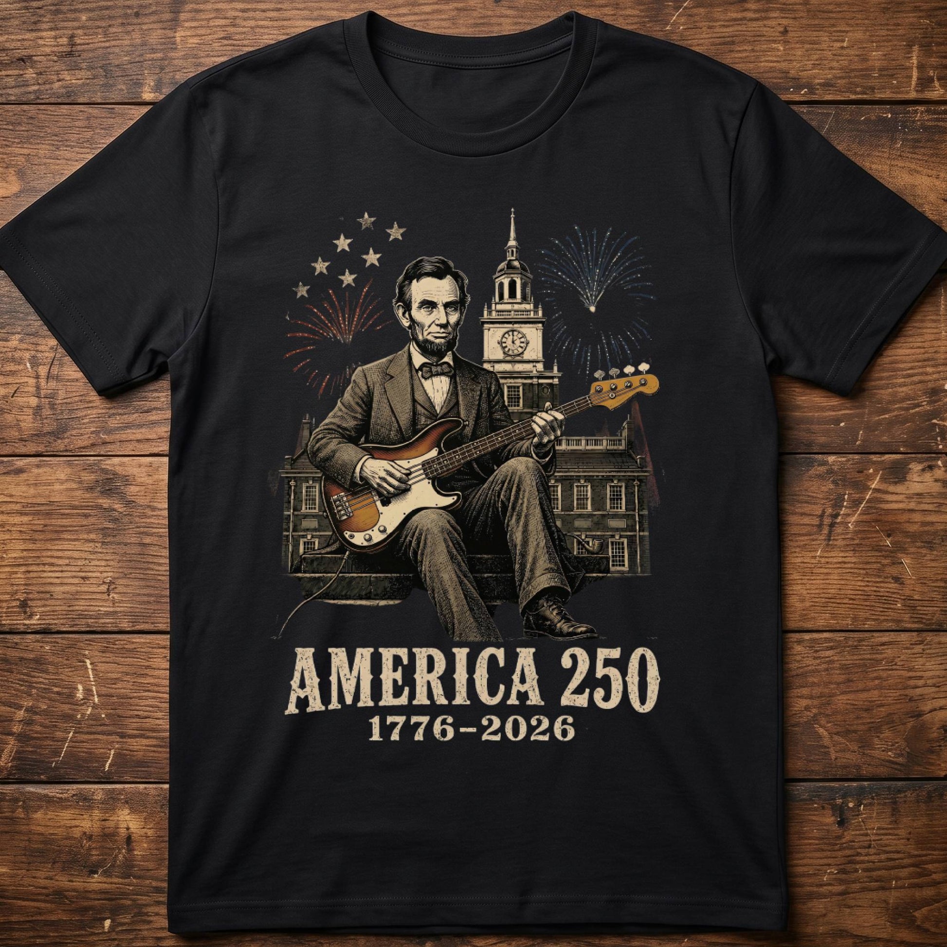 Abraham Lincoln Playing Bass America 250 - The Music Frontiers