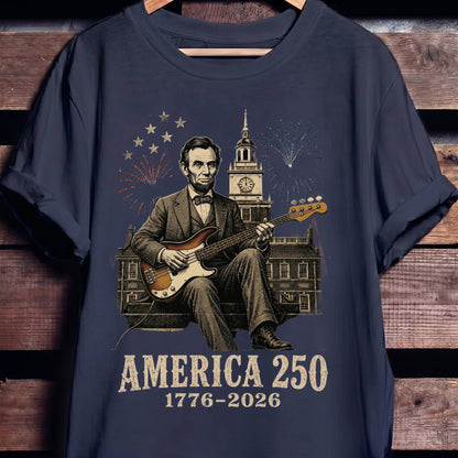 Abraham Lincoln Playing Bass America 250 - The Music Frontiers