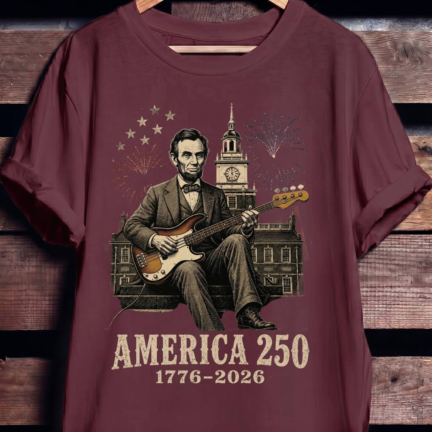 Abraham Lincoln Playing Bass America 250 - The Music Frontiers