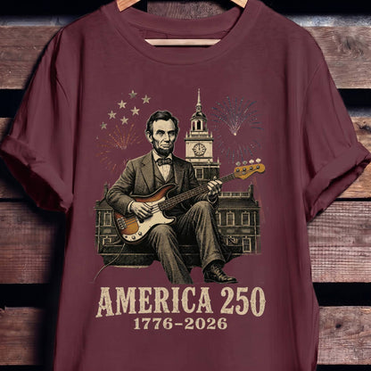 Abraham Lincoln Playing Bass America 250 - The Music Frontiers