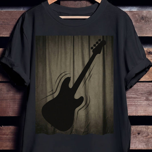 Abstract Bass Guitar Shadow T-Shirt - Unisex Standard T-Shirt