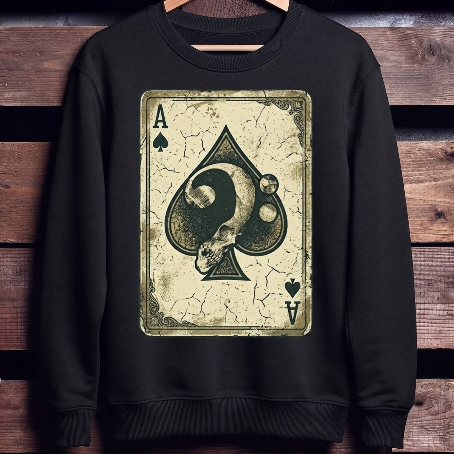 Ace of Spades Bass Guitar Tee - Unisex Standard Crew Neck Sweatshirt