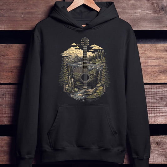 Acoustic Guitar Nature Landscape T-Shirt - Unisex Standard Hoodie