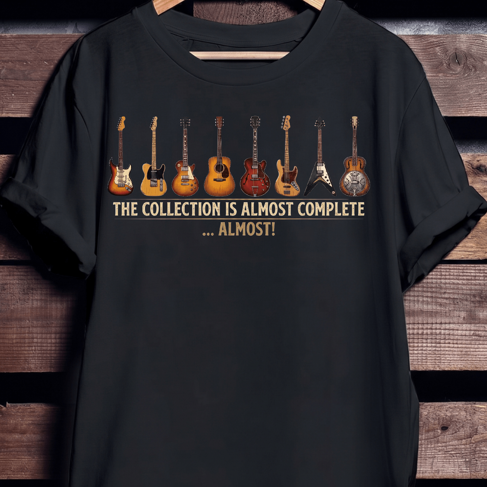 "Almost Complete" Guitar Collection Tee - The Music Frontiers