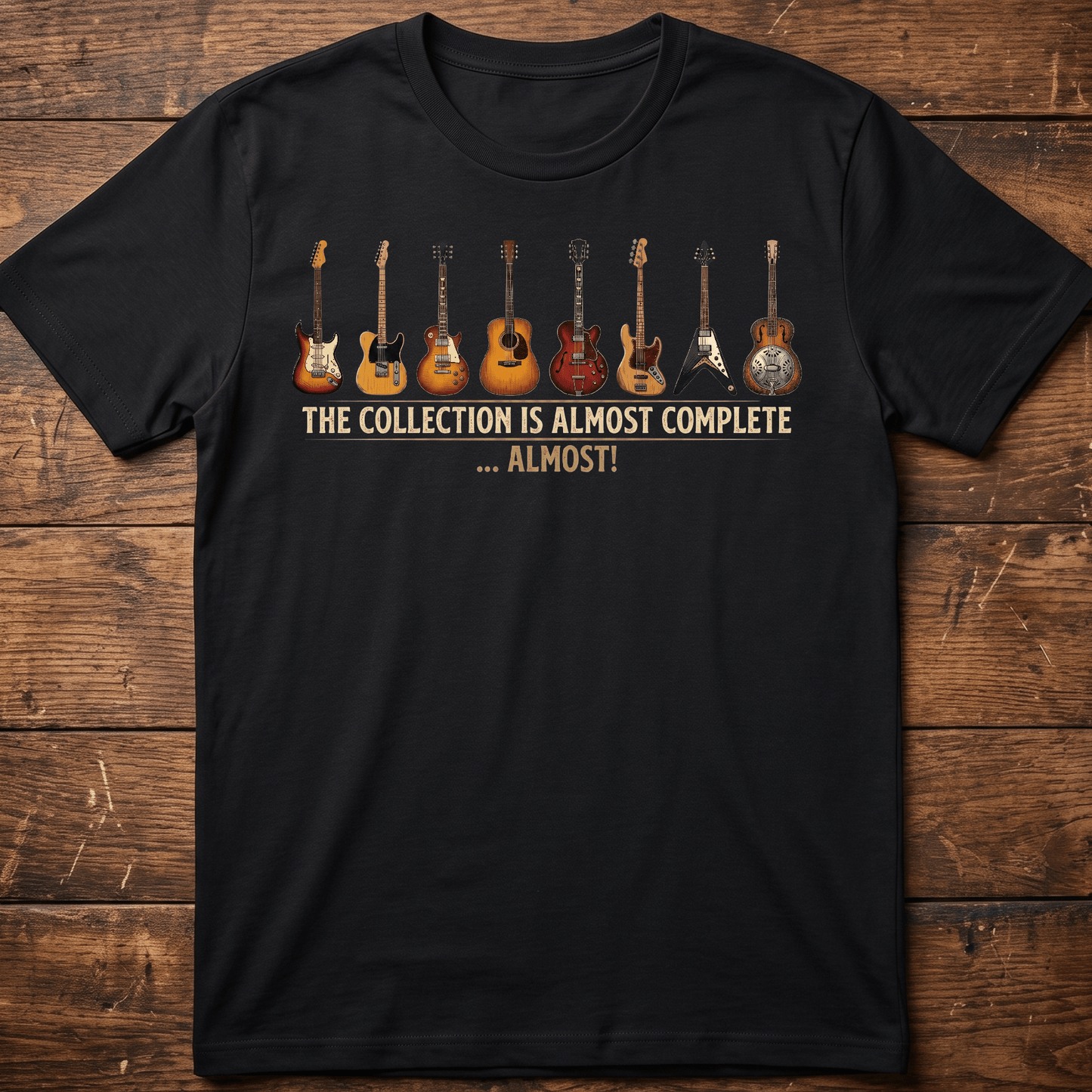 "Almost Complete" Guitar Collection Tee - The Music Frontiers