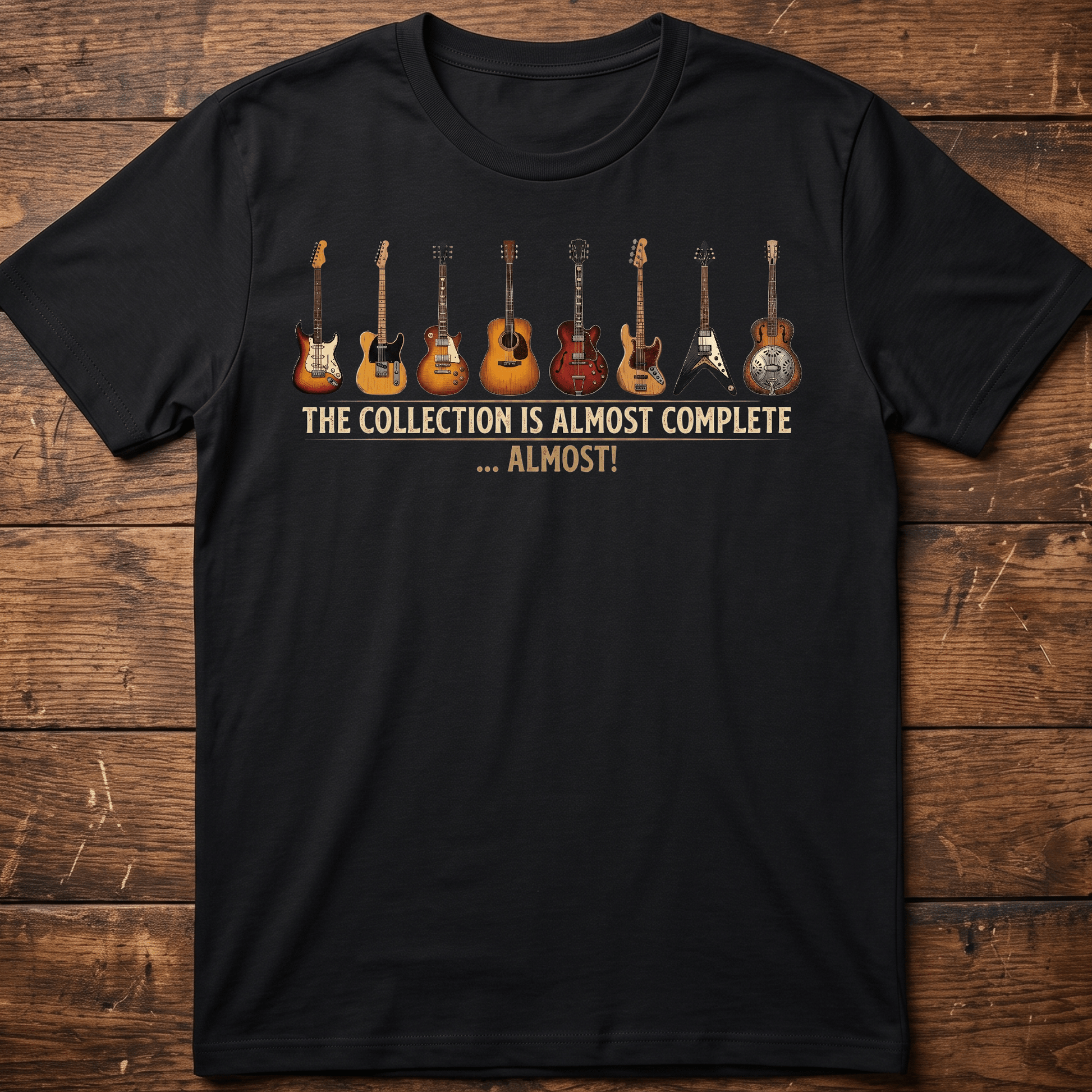 "Almost Complete" Guitar Collection Tee - The Music Frontiers