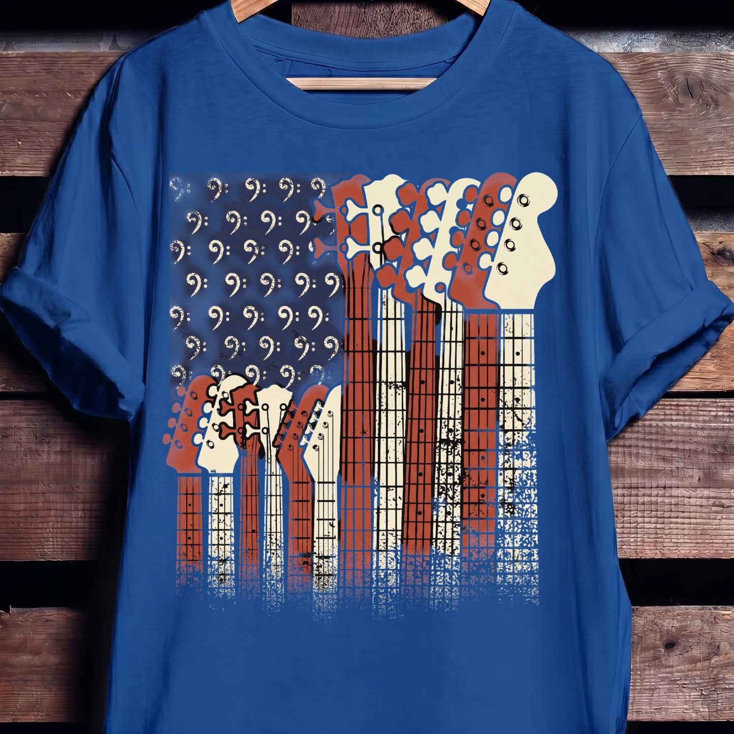 American Flag Bassist Graphic Tee - The Music Frontiers