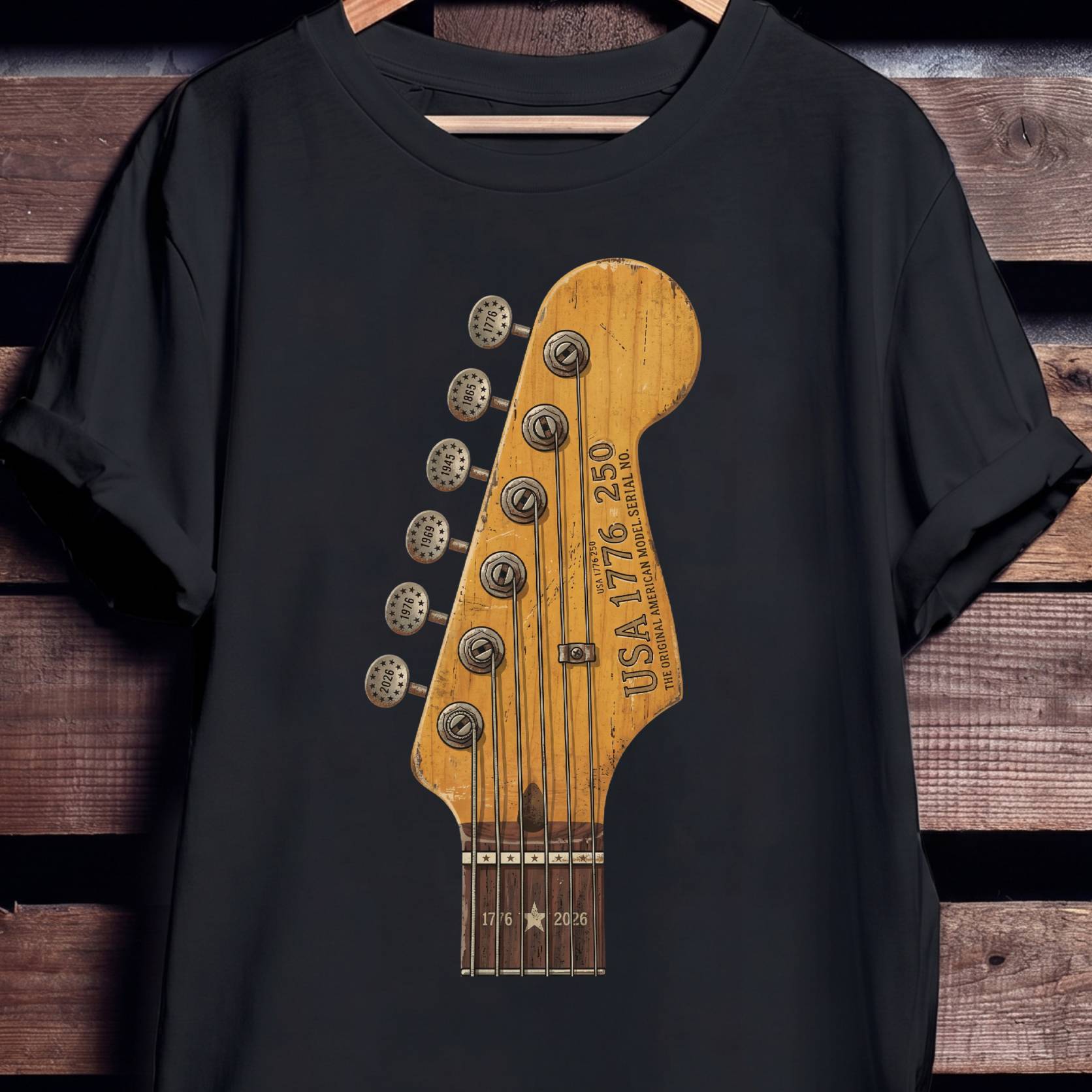 American Milestones Guitar Headstock America 250 - The Music Frontiers