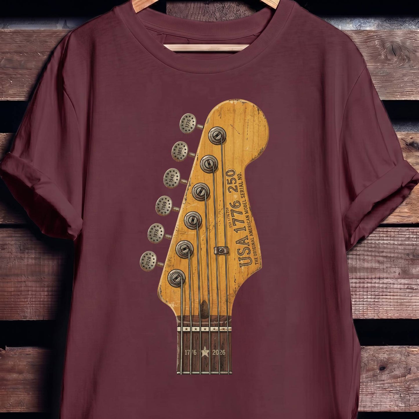 American Milestones Guitar Headstock America 250 - The Music Frontiers