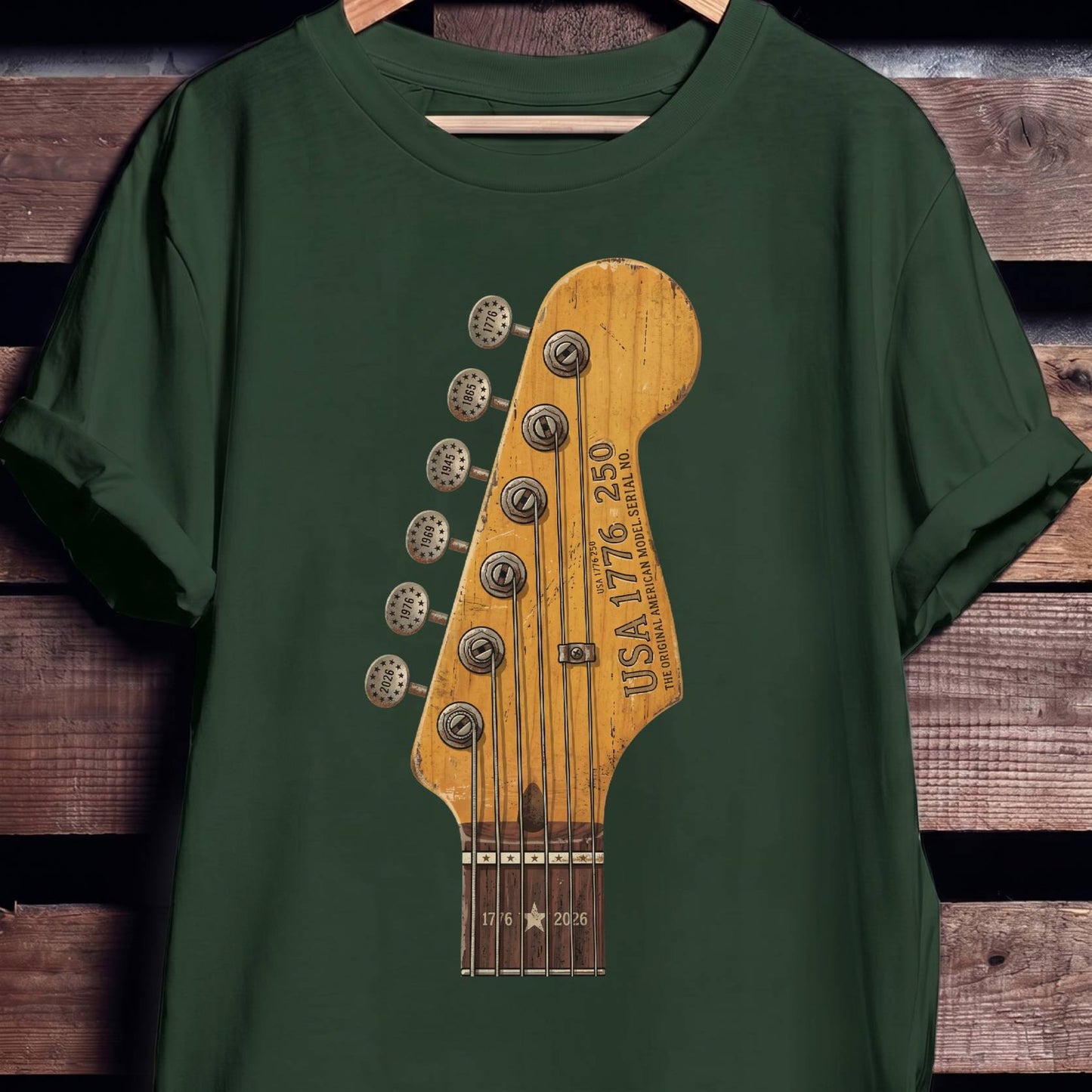 American Milestones Guitar Headstock America 250 - The Music Frontiers