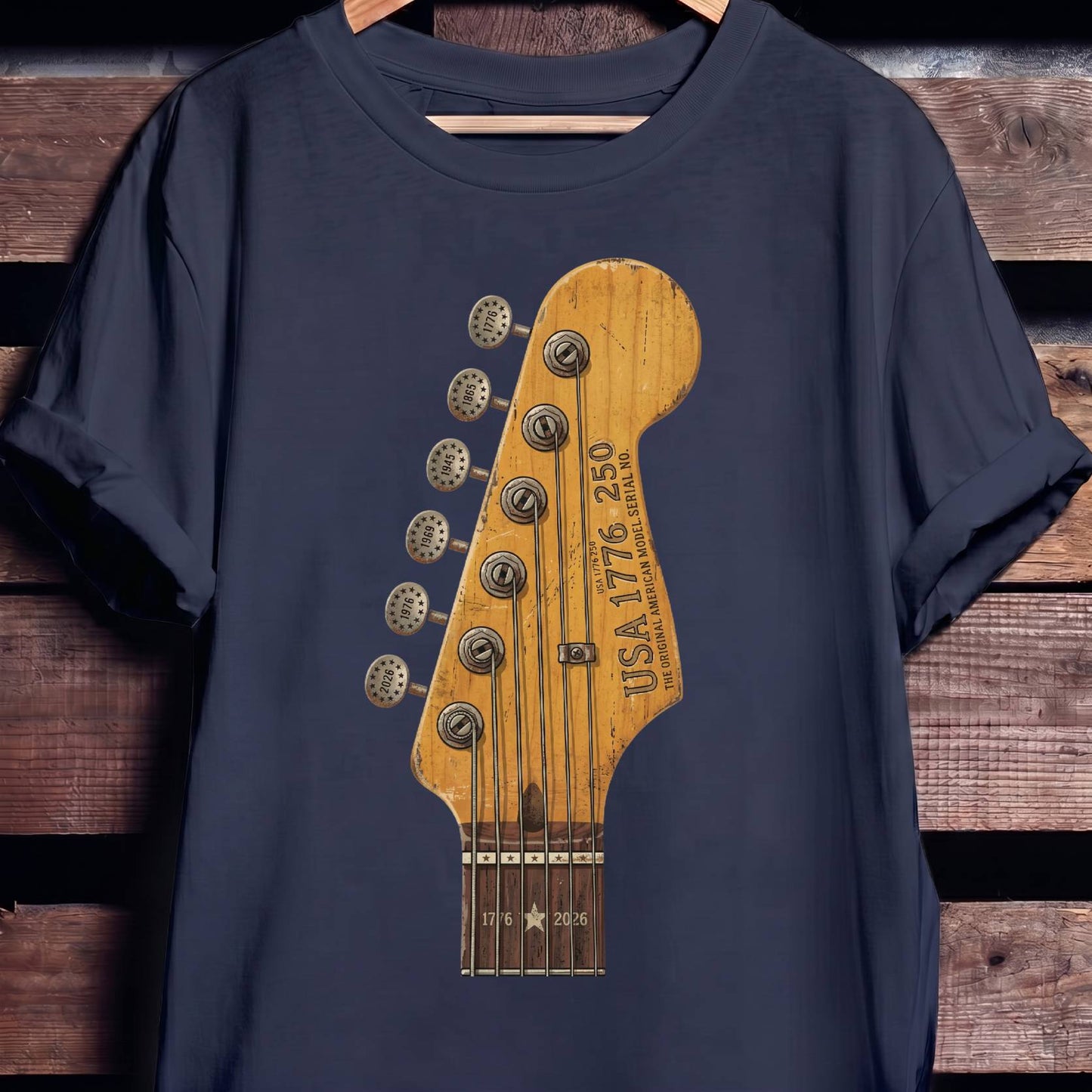 American Milestones Guitar Headstock America 250 - The Music Frontiers