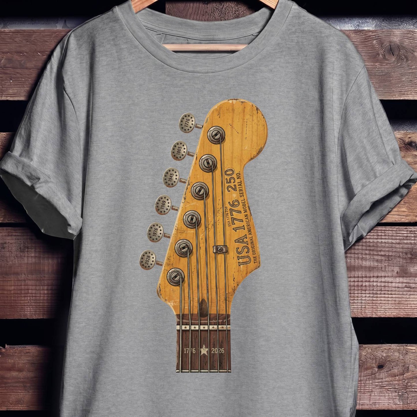 American Milestones Guitar Headstock America 250 - The Music Frontiers