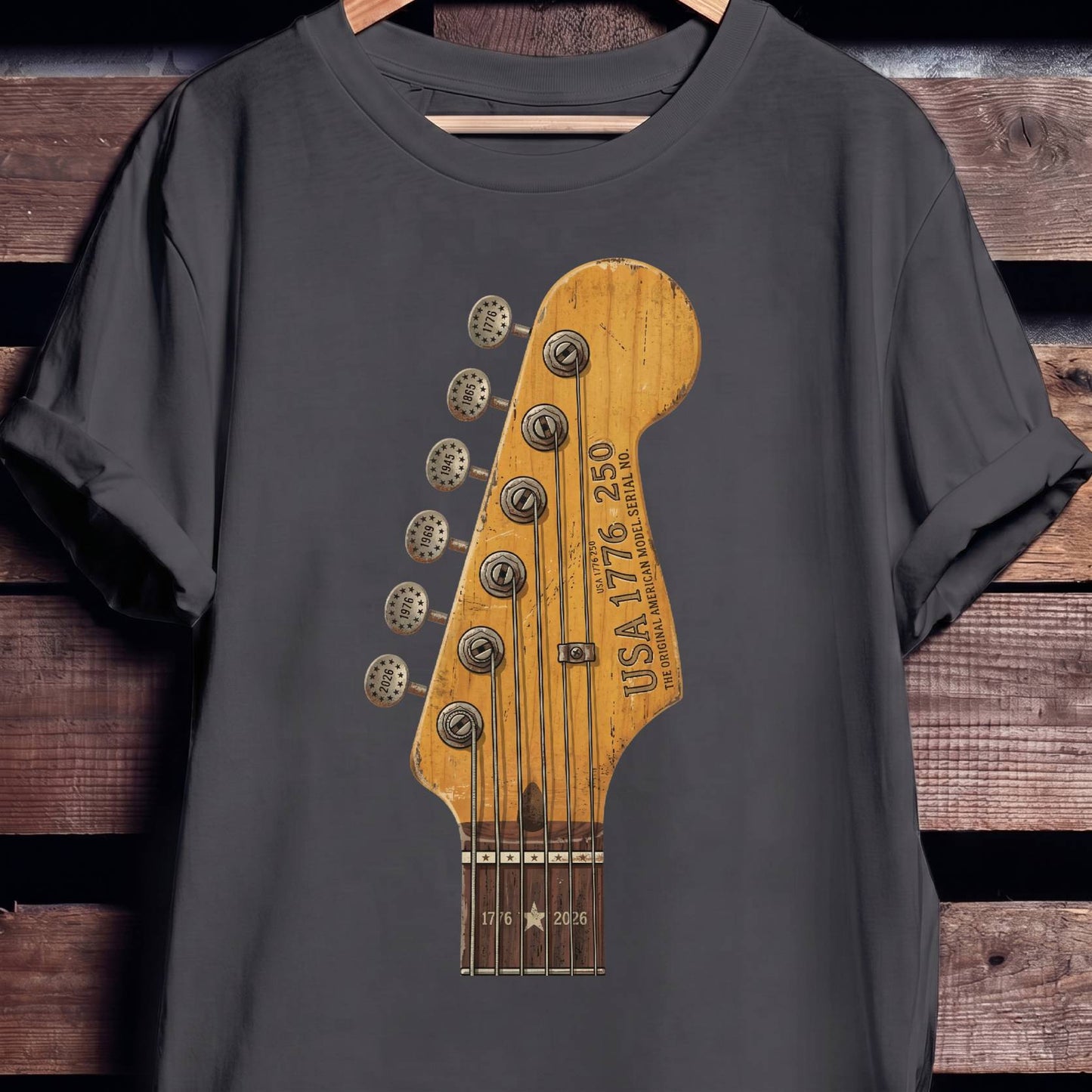 American Milestones Guitar Headstock America 250 - The Music Frontiers