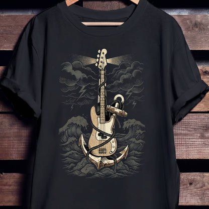 Anchor Storm Bass Guitar Tee - Unisex Standard T-Shirt