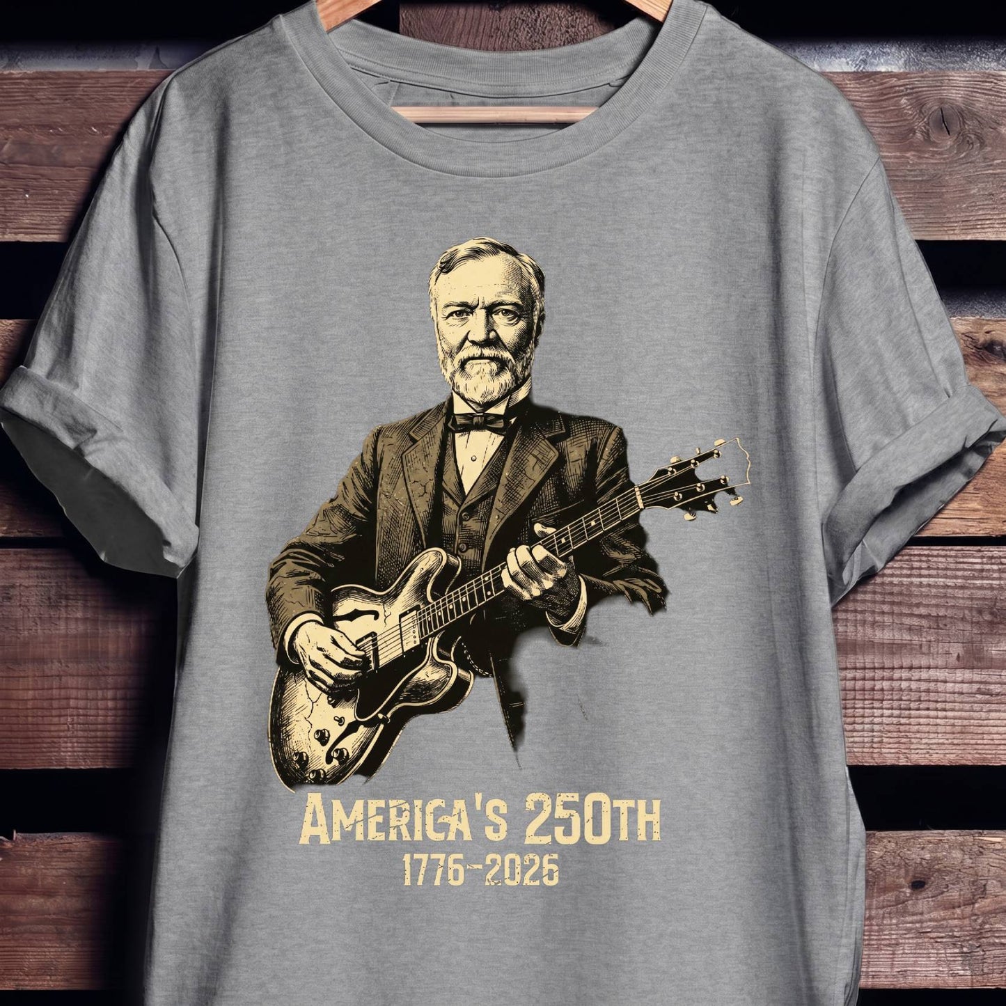 Andrew Carnegie Playing Guitar America 250 - The Music Frontiers