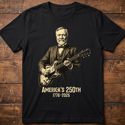 Andrew Carnegie Playing Guitar America 250 - The Music Frontiers