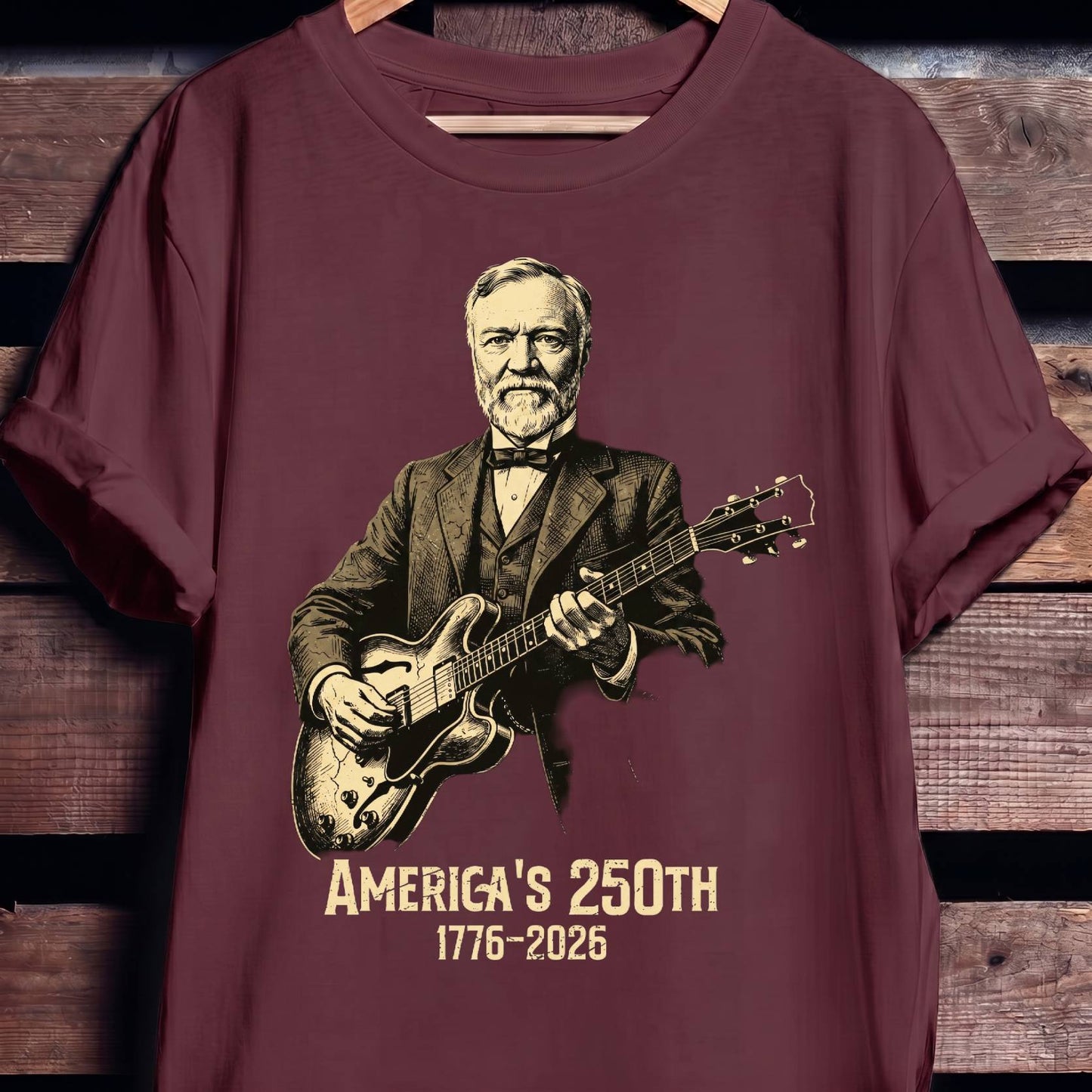 Andrew Carnegie Playing Guitar America 250 - The Music Frontiers