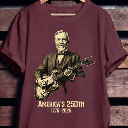 Andrew Carnegie Playing Guitar America 250 - The Music Frontiers