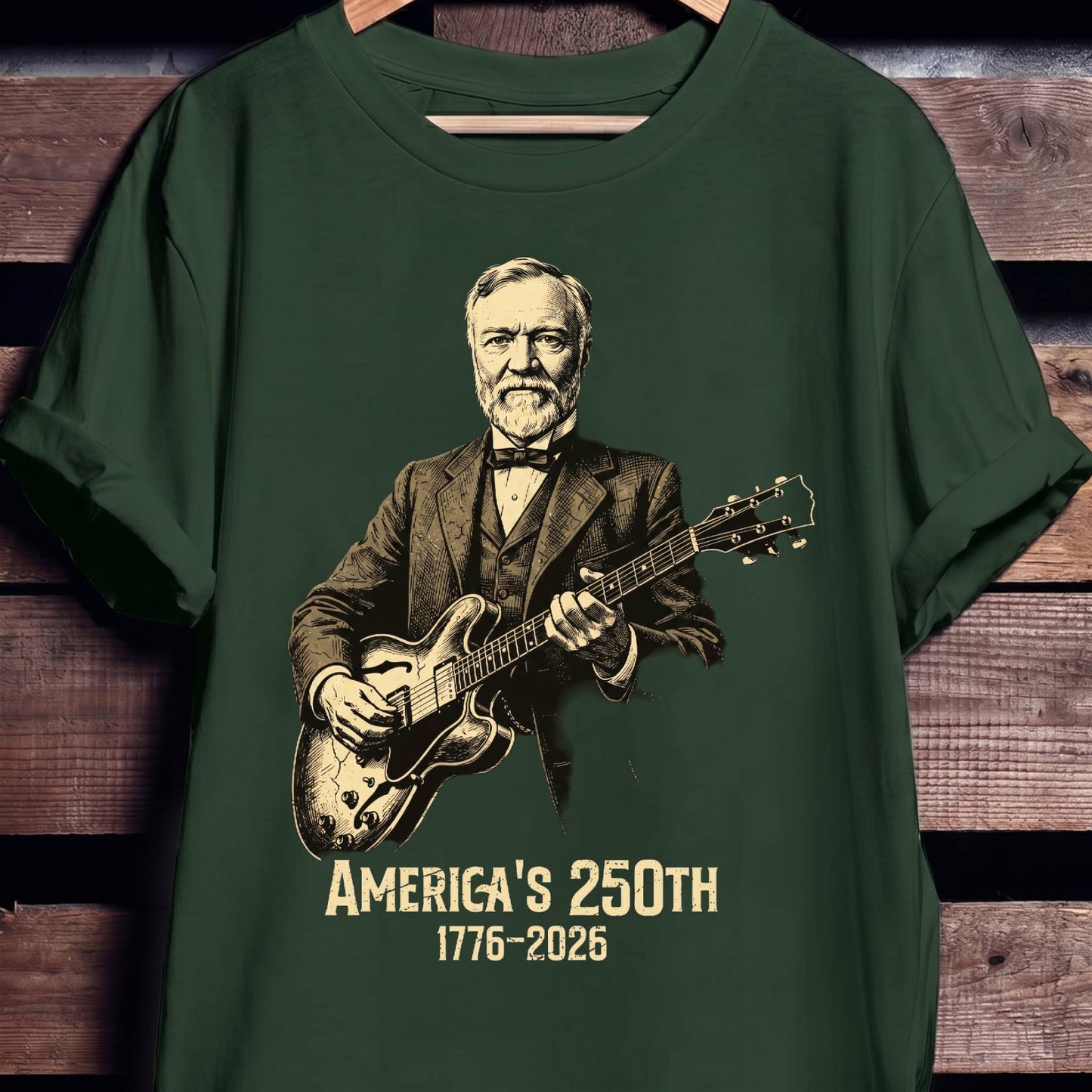 Andrew Carnegie Playing Guitar America 250 - The Music Frontiers